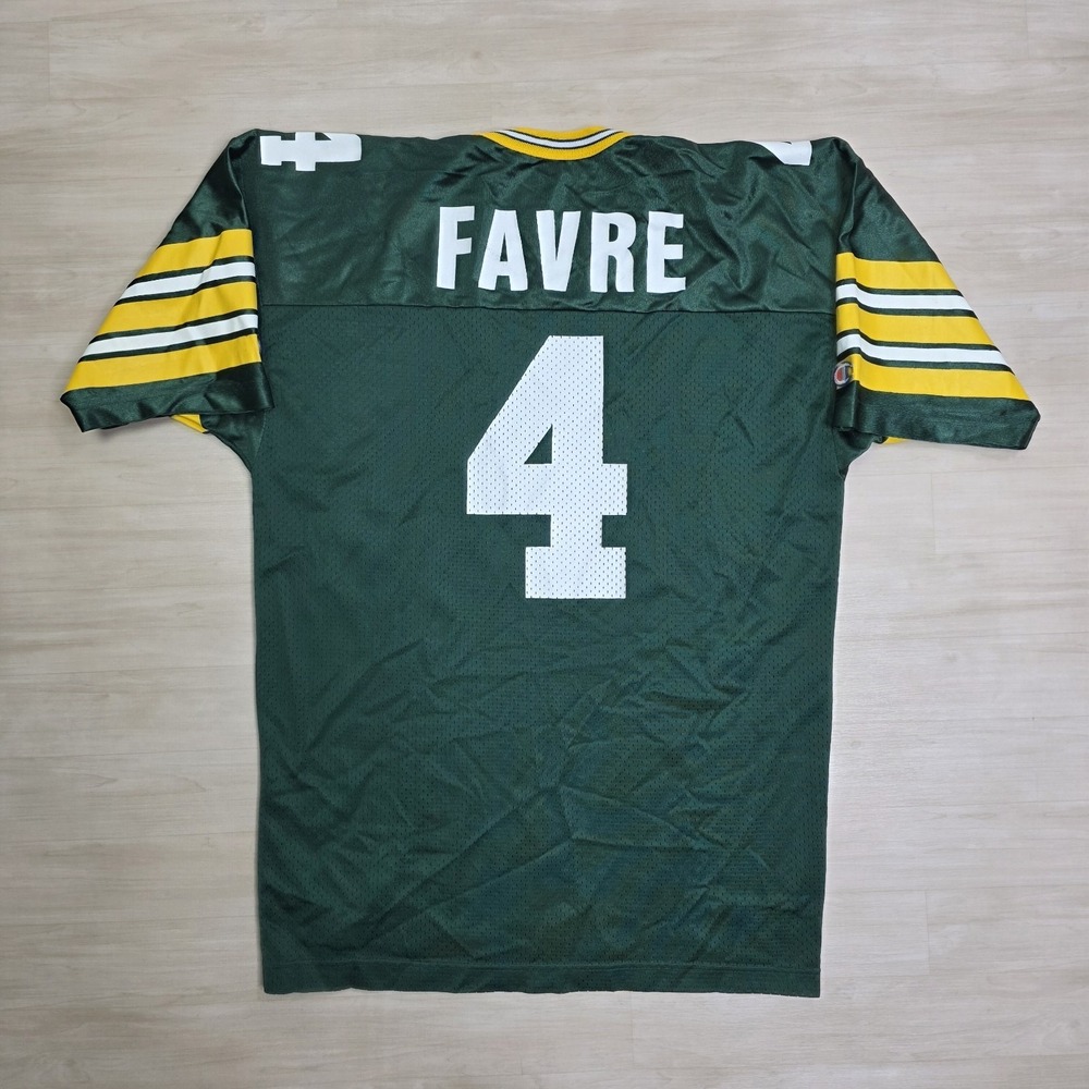 Vintage Champion Brett Favre Green Bay‎ Packers Jersey Green Blank Size 44